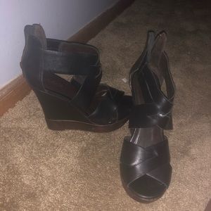 Aldo Black Wedges